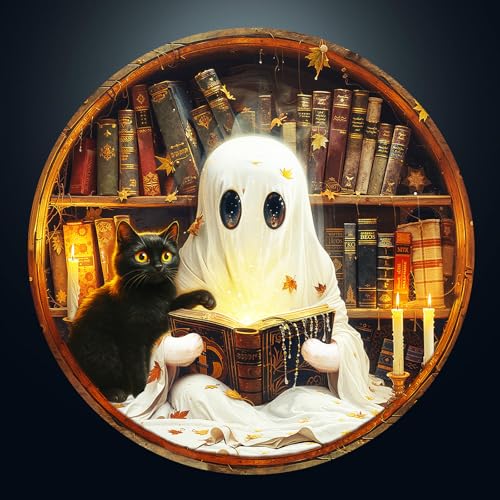 1000 Piece Puzzles for Adults, Halloween Ghosts Puzzle for Adults | 26.6 * 26.6 in Flat Puzzles with 3D Visual Effect When Completed, Adult Puzzle Games - color: Halloween Ghosts