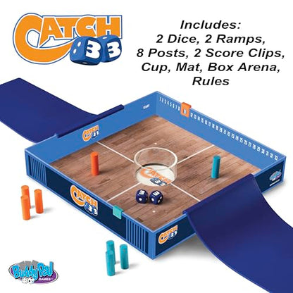 Catch 33-The high-Flying, Hoop-Shooting dice ramp Game - Fun for All Ages.