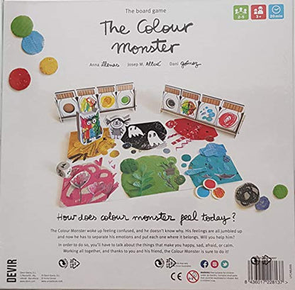 Devir - The Color Monster Board Game, Cooperative Kids Game About Emotions & Memory, Educational Family Game for Kids, Ages 3+, 2–5 Players, Playtime 25, (English Version) - color: White
