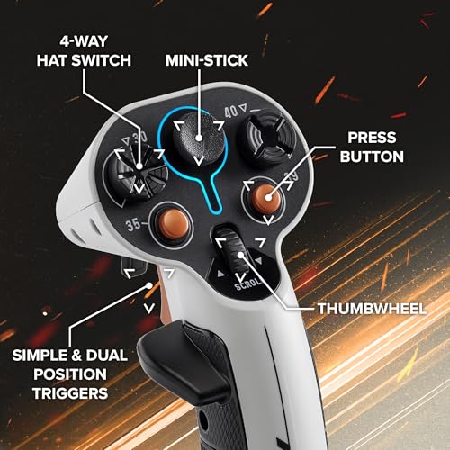 Thrustmaster Sol-R2 HOSAS Dual Space Combat Flight Joystick Set - PC | 88 programable actions buttons, 2 detachable grips, 2 throttles, zero drift, interchangeable rests, backlit sci-fi design - style: Sol-R2 HOSAS