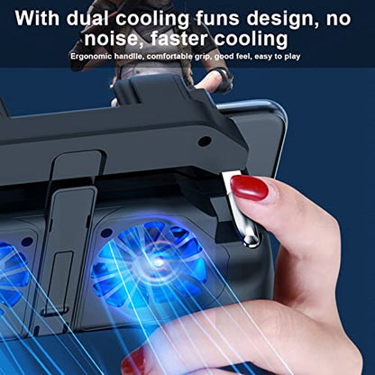 YUEHISY Smartphone Gamepad, Mobile Gaming Controller with Dual Cooling Fans, 5000mAh Battery, Ergonomic Handle, for 4.7-6.0 inch Phone (2500mah) - size: 2500mah