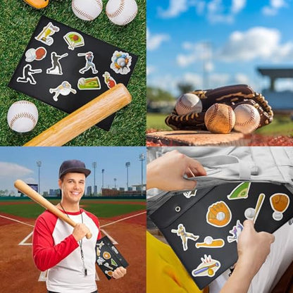 Magnetic Baseball Lineup Board for Dugout, 60 Magnets Coaching Clipboard with Dry Erase & Waterproof Bag – Dugout Organizer for Youth Baseball & Softball Coaches - style: Baseball