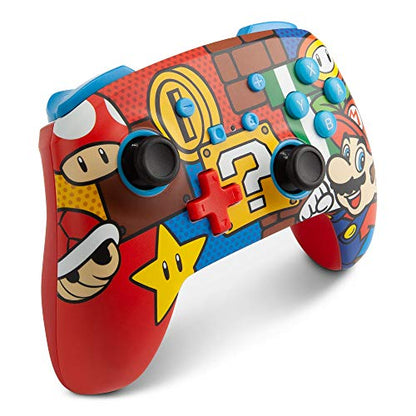 PowerA Enhanced Wireless Controller for Nintendo Switch/Switch 2 / Switch Lite/OLED Model - Mario Pop - Gamepad, game controller, Officially Licensed - color: Mario Pop