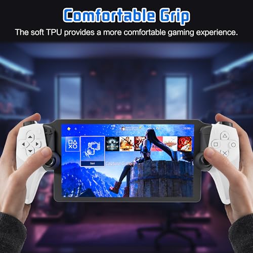 FUNDIARY Anti-Slip Silicone Skin for Ps5 Controller, PS5 Controller Accessories, Soft Protective Cover Case for PlayStation 5 Control Grip, Shockproof Grip Case with 4 Thumb Caps(White) - color: White with Whte Handle Grips