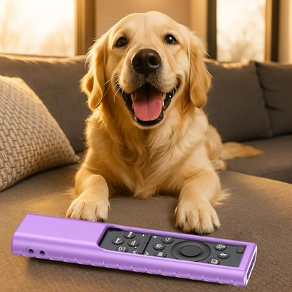 Remote Cover for Samsung Smart TV, Silicone Protective Case for Solar Cell BN59-01357 BN59-01385 BN59-01265A BN59-01388A Controller Case Skin Sleeve Purple - color: Light Purple