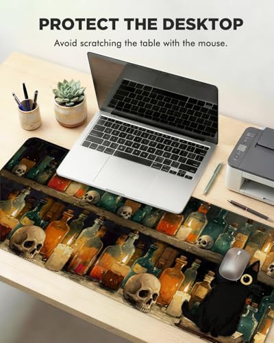 Mouse Pad, Desk Mat, 31.5x11.8in Large Mousepad, Midnight Shelf | Desk Pad with Stitched Edge & Rubber Non-Slip Bottom, Gaming Mouse Pad, Extended Mousepad for Home, Office - color: Midnight Shelf