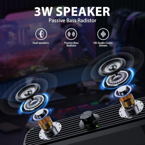 1Mii 3.5mm Computer Speakers for Desktop Laptop Tablet with Volume Control | USB Powered PC Speakers, Small External Speakers Wired, Stereo Sound with 3.5mm Audio Plug for Windows Mac Linux PC Monitor