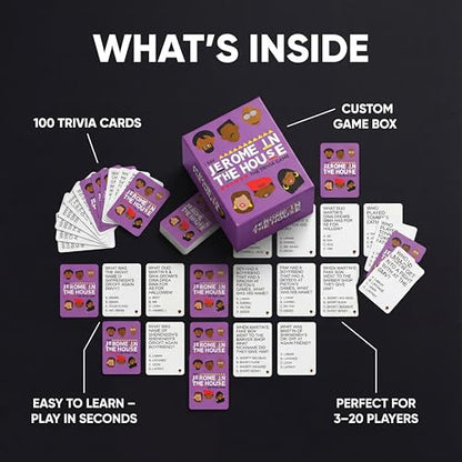 Jerome in The House Family Martin Trivia Party Card Game from The 90's TV Show If You Know The Saying This is for You Fun Game for Everyone Great at Black 90's Parties Game Night Fun (Family) - color: Family