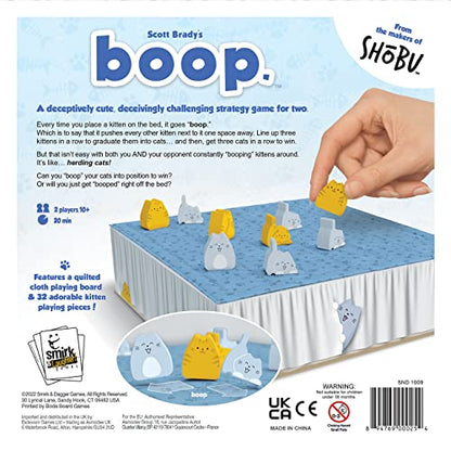 BOOP by Smirk and Dagger | Adorable 2 Player Cat and Kitten Strategy Game with 32 Wooden Pieces | Fast Tactical Puzzle Gameplay for Families Couples Kids and Adults | Ages 10+ - style: BOOP