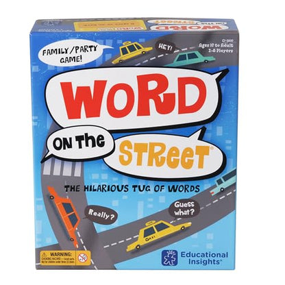 Educational Insights Word on the Street - Family Board Games for Kids and Adults, Fast Word Games for Kids 10 and up, Vocabulary Building Spelling Game with Fast-Paced Play, Family Game Night