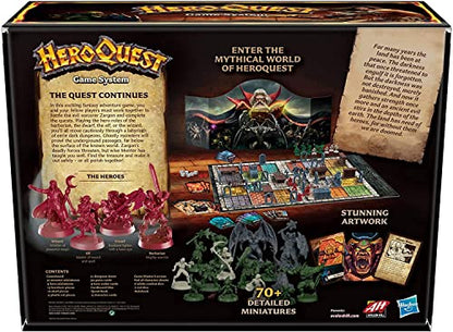 Hasbro Gaming Avalon Hill HeroQuest Game System Tabletop Board Game,Immersive Fantasy Dungeon Crawler Adventure Game for Ages 14 and Up,2-5 Players - color: Multicolor