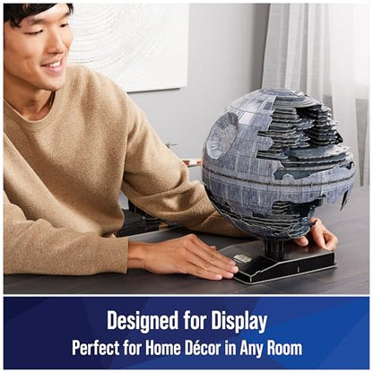 4D Build Star Wars Deluxe Death Star II Cardstock 3D Model Kit, Star Wars Gifts, Desk Décor for Fans & Collectors, 272 Pieces, 3D Puzzles, Gift Ideas for Ages 12 & Up - style: Deluxe Death Star II 3D 272 pcs