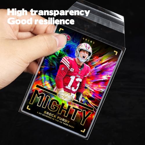 400Pcs Top Loader Sleeves Penny Sleeves for Top Loaders Resealable Team Bags for 35-75PT Rigid Toploader Card Holder Trading Card Sleeves Trading Card Protectors for Semi Rigid Card Holders(3" x 5")