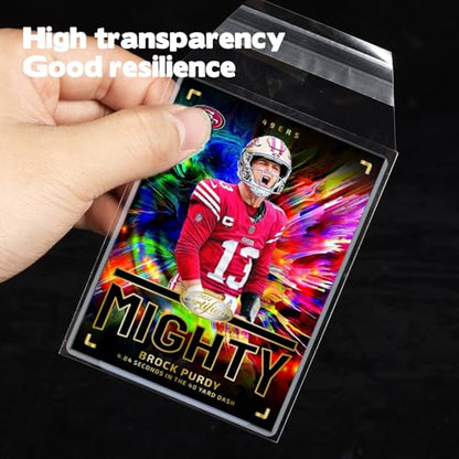 400Pcs Top Loader Sleeves Penny Sleeves for Top Loaders Resealable Team Bags for 35-75PT Rigid Toploader Card Holder Trading Card Sleeves Trading Card Protectors for Semi Rigid Card Holders(3" x 5")