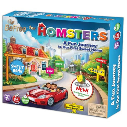 BeFree for HOMSTERS: Family Strategy Board Game – Financial Literacy, Career & Investing | Ideal for Kids Ages 8–12 (Adult Guidance Suggested) | Learn Smart Decisions & Buying Your First Home