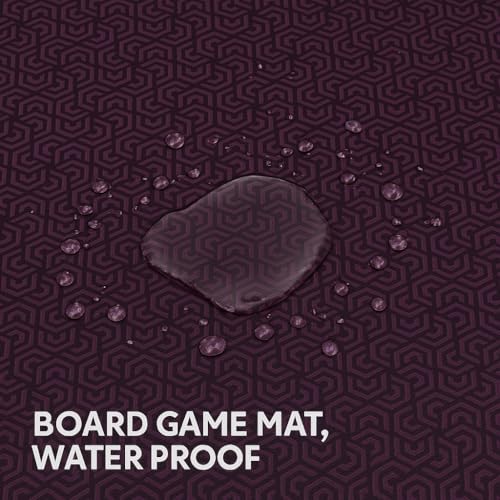 Board Game Mat 35"x35" Designed for 36 in Tables, Mahjong Mat with Carrying Bag, Neoprene Playmat, Table Cover for Board Games, Tile, Poker, RPG and Dominoes (Burgundy) - color: Burgundy