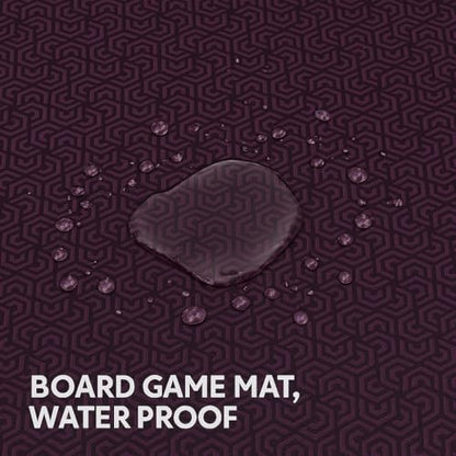 Board Game Mat 35"x35" Designed for 36 in Tables, Mahjong Mat with Carrying Bag, Neoprene Playmat, Table Cover for Board Games, Tile, Poker, RPG and Dominoes (Burgundy) - color: Burgundy