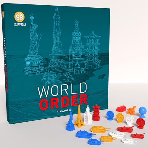 World Order: Miniature Pack - 93 Collectible Pieces, 3D Printed, Board Game Upgrade Components, Tanks, Monuments, Markers, Add-On Accessory Set - style: Miniature Pack