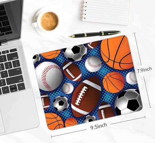 Rugby Office Mouse Pad with Natural Rubber Game Stitching Design Mouse Pad | High Density Smooth Surface, Anti Slip Rubber Bottom Stable And Not Displaced, Exquisite Lock Edge Wear-Resistant And Durable - color: Rugby