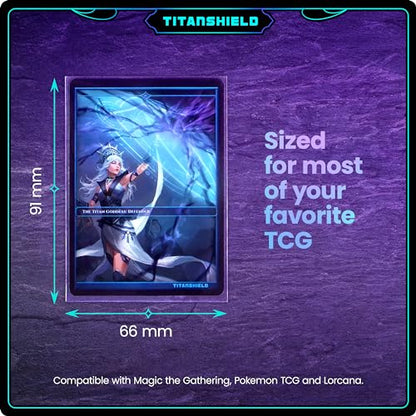 TitanShield Premium Card Sleeves | Compatible with Pokemon, One Piece, Lorcana, Flesh & Blood, & Magic The Gathering MTG | (150 Sleeves - Standard) (1, Clear, Standard | 66x91mm) - color: Clear, size: Standard | 66x91mm