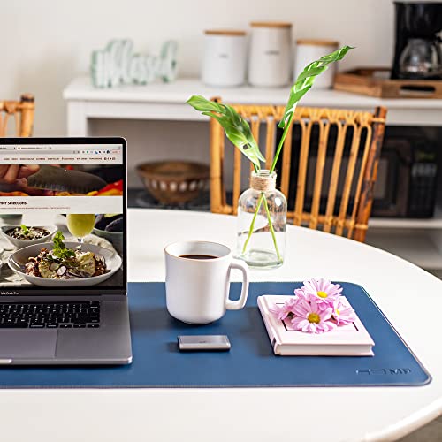 Mobie Pixels Desk Mat, Studio Series Desk Mat (Set Sail Blue) | Office Desk Pad, Waterproof Desk Mat for Desktop, Leather Keyboard and Mouse Pad Protector for Office and Home 31.5"x 15.75" - color: Set Sail Blue