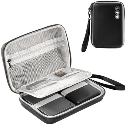 ProCase Hard Drive Case for Canvio Basics Western Digital WD Elements My Passport Seagate Portable Backup Plus Slim 1TB 2TB 3TB 4TB USB 2.5, Portable External Case for 2 Hard Drives -Black