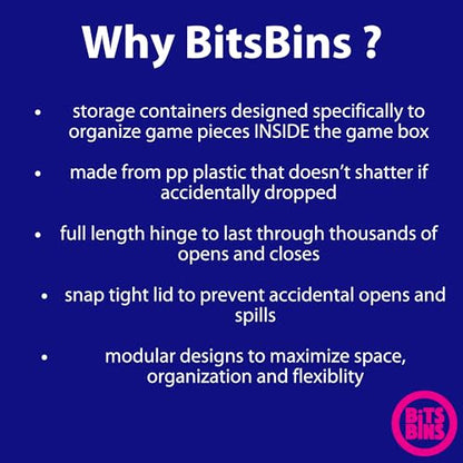 PRODUCT80 BitsBins Organizer for World Wonders Board Game, Organizes Cards and Tokens Easily and Fits in Game Box, Board Game Accessories for Components World Wonders