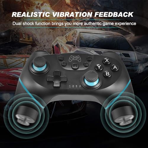 ASTARRY Bluetooth Wireless Gamepad Joystick for Nintendo Switch, 6-8 Hours Battery Life, Ergonomic Design - color: Blue