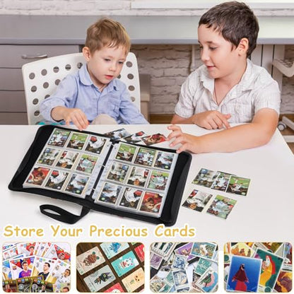 Trading Card Binder, Card Collection Binder Album Folder with 720 Side Loading Pockets, 9 Pocket Trading Card Album Folder for TGC,MTG, Baseball Cards, Yugioh - color: A-blue