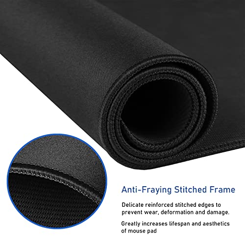Large Extended Gaming Mouse Pad with Stitched Edges (31.5X15.7In) Mousepad | Mouse Pad, Non-Slip Natural Rubber Base,Waterproof Computer Keyboard Pad Mat for Esports Pros/Gamer/Desktop/Office/Home