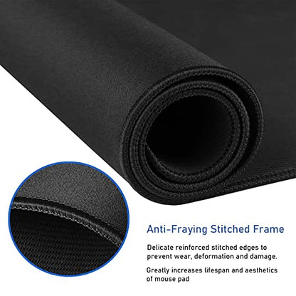 Large Extended Gaming Mouse Pad with Stitched Edges (31.5X15.7In) Mousepad | Mouse Pad, Non-Slip Natural Rubber Base,Waterproof Computer Keyboard Pad Mat for Esports Pros/Gamer/Desktop/Office/Home