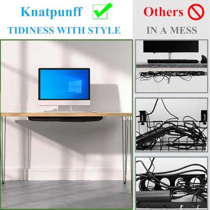 Under Desk Cable Management Net, Heavy-Duty Mesh Desk Wire Organizer, Large Capacity Under Desk Cord net for Home Office & Gaming Setup, Adjustable & Sturdy Cable Management net