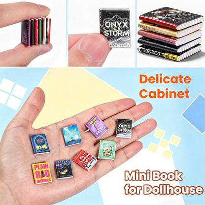 500pcs Mini Books Miniatures Dollhouse Books for Anxiety Bookshelf Library | Tiny Plastic Books for Dollhouse Decor Accessories DIY Crafting Bookshelf Fillers - style: 500pcs Mini Books