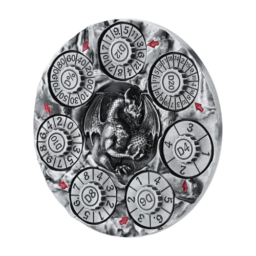 Spinner DND Dice,Metal D&D Dice Set with Gift Box for Role Playing Games | Ideal Present For Gamers DM,Solid Metal Material, Heavy Hand Feel, Wear-Resistant And Long Service Life,Ancient Nickel - color: Ancient Nickel