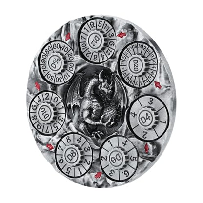Spinner DND Dice,Metal D&D Dice Set with Gift Box for Role Playing Games | Ideal Present For Gamers DM,Solid Metal Material, Heavy Hand Feel, Wear-Resistant And Long Service Life,Ancient Nickel - color: Ancient Nickel