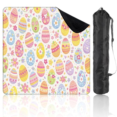 Mahjong Mat for Table Easter Eggs Pastel Floral Colorful Decorative Shapes 31.5"x31.5" Non-Slip Noise Reduction American Mahjong Table Cloth for Poker Card Dominoes Tile Games Easter Gifts - color: Color2
