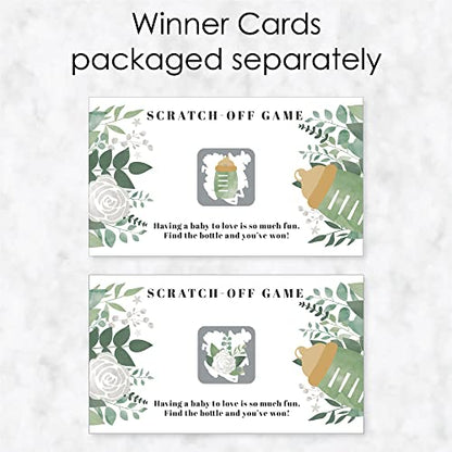 Big Dot of Happiness Boho Botanical Baby - Greenery Baby Shower Game Scratch Off Cards - 22 Count - style: Boho Botanical