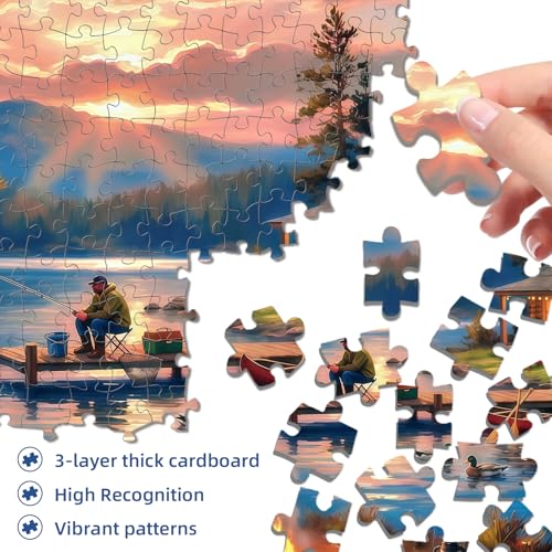 Lakeside Retreat Cabin Puzzles for Adults 1000 Pieces,Impossible Hard Difficult Challenging Jigsaw Puzzles for Adults 1000 Pieces,Puzzle with Letters on Back,Recycled Paper Jigsaw Puzzle(27.6"x19.7") - color: Lakeside Retreat Cabin
