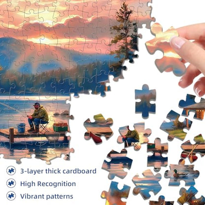 Lakeside Retreat Cabin Puzzles for Adults 1000 Pieces,Impossible Hard Difficult Challenging Jigsaw Puzzles for Adults 1000 Pieces,Puzzle with Letters on Back,Recycled Paper Jigsaw Puzzle(27.6"x19.7") - color: Lakeside Retreat Cabin