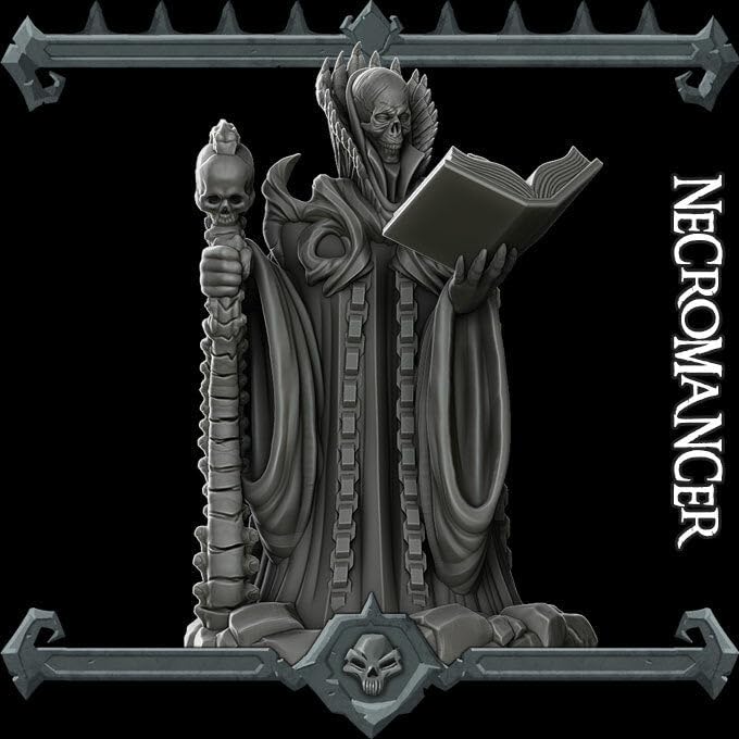 Generic Xzalthar The Eternal | Lich | Necromancer | Undead Miniature for Tabletop Games Like D&D and War Gaming Large, Gray, 02N005-1 - size: Large