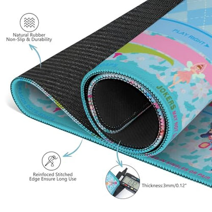 Blue Mahjong Mat for Table, 31.5*31.5in Anti Slip American Mahjong Table Cloth, Noise Reduction, Neoprene Mah jongg Mat with Carrying Bag & 3 Dices, Mahjong Accessories Gift for Board Tile Games Mats - color: Blue03