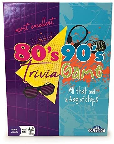 80’s 90’s Trivia Party Game (Amazon Exclusive) – Contains 1,000 Questions - 2 or More Players for Ages 12 and up by Outset Media.