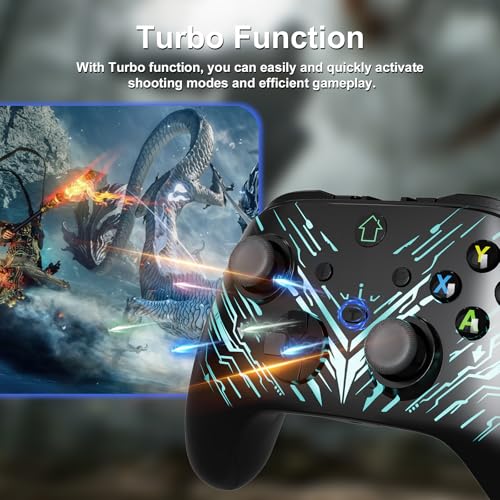 SWVOE X box 1 Controller, Gaming Remote for all series of X-box One Host and PC Win10+ with Programming Buttons, Turbo, LED Light, Firmware Upgrade Required From Third Party