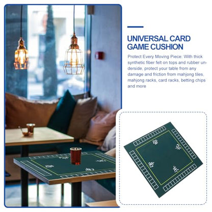 Alasum Mahjong Table Mat Thick Felt Game Mat with Non-Slip Backing Square Table Cover 30.70X30.70 Inch Noise Reduction Board Game for Mahjong Dominoes Poker