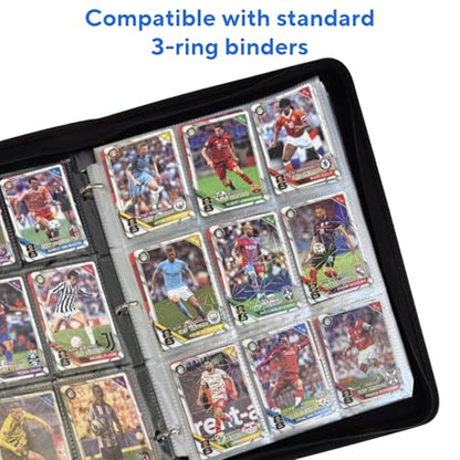40 Pack 9 Pocket Trading Card Sleeves, Double-Sided Baseball Card Sleeves, Sheet Protectors For 3 Ring Binder, Photocard Holder Page Protectors For Trading Sports & Game Cards