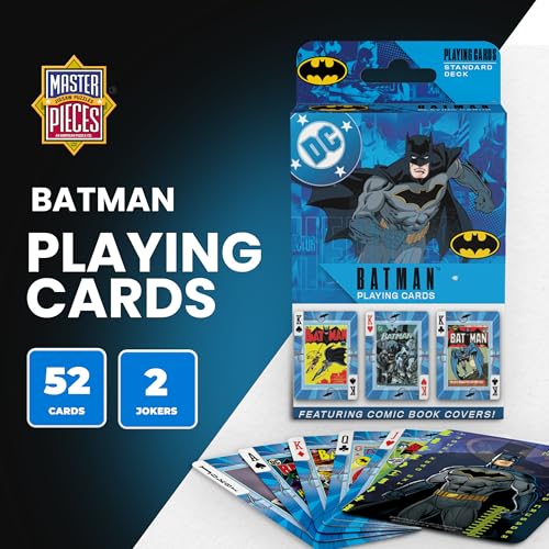Masterpieces Batman Playing Cards - 54 Card Deck, Officially Licensed - Ages 4+ - style: Batman