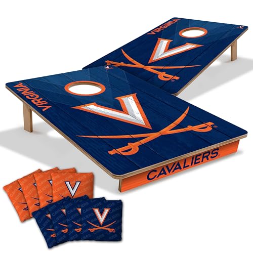 YouTheFan NCAA 2’ x 3’ Wood Cornhole Game with Logo Bags - color: Virginia Cavaliers