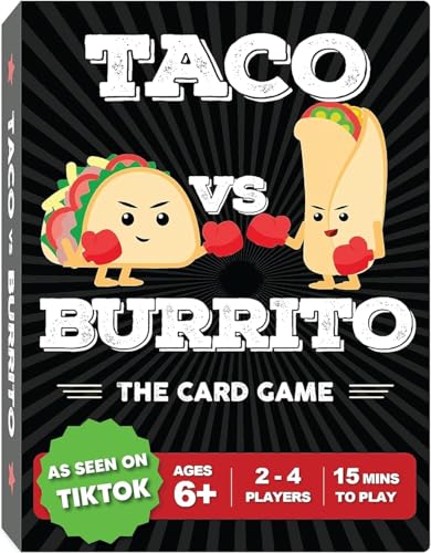 Taco vs Burrito - The Wildly Popular Surprisingly Strategic Card Game Created by a 7 Year Old - 5 Ways to Play - a Family-Friendly Party Game for Kids, Teens & Adults - style: Original Edition