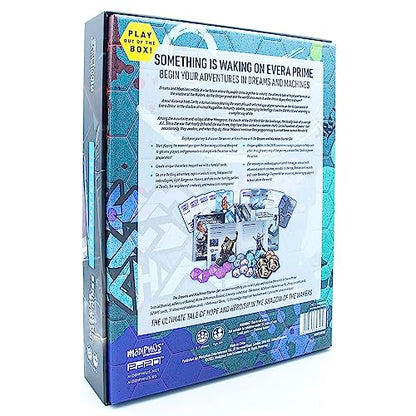Modiphius: Dreams and Machines: RPG Starter Set to Play & Explore The World of Evera Prime, Booklet, Dice, Cards & More - style: Starter Set
