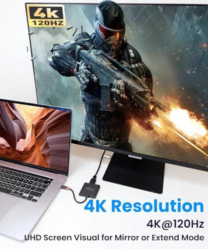 Switch 2 Dock Compatible for Nintendo Switch 2 V21 Docking Station with HDMI 2.1, 100w PD Port,USB-A Converter, Portable Steam Deck Compatible with NS1/2,Mac,MacBook,Laptops (Black) - color: Black